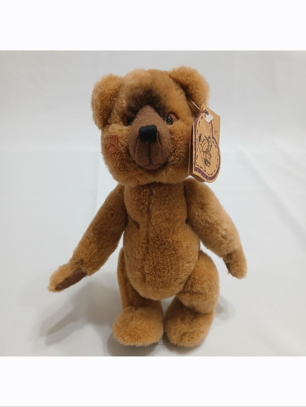 Vintage Shelly Bears and Co. Heartfelt Collectibles Plush Teddy Bear With Stand